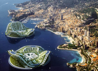Illustration for article titled Architect Dreams Up Lilypad: Floating City Ark for Eco-Refugees